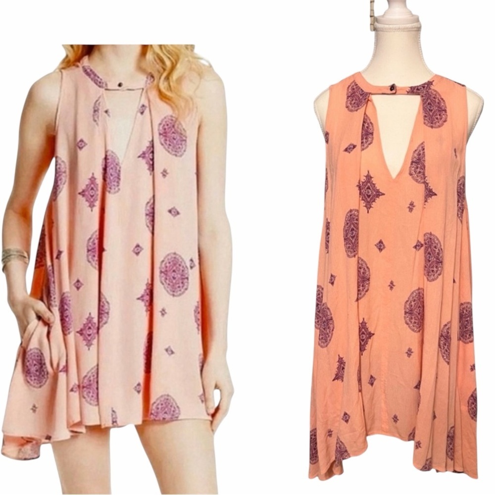 ✅ Free People Tree Swing Tunic Sleeveless Dress size XS - Picture 3 of 12